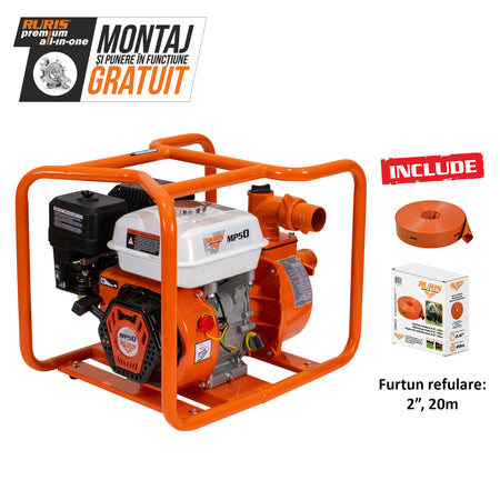 Motopompa Ruris Mp 50 + Furtun Refulare 2`` 20m