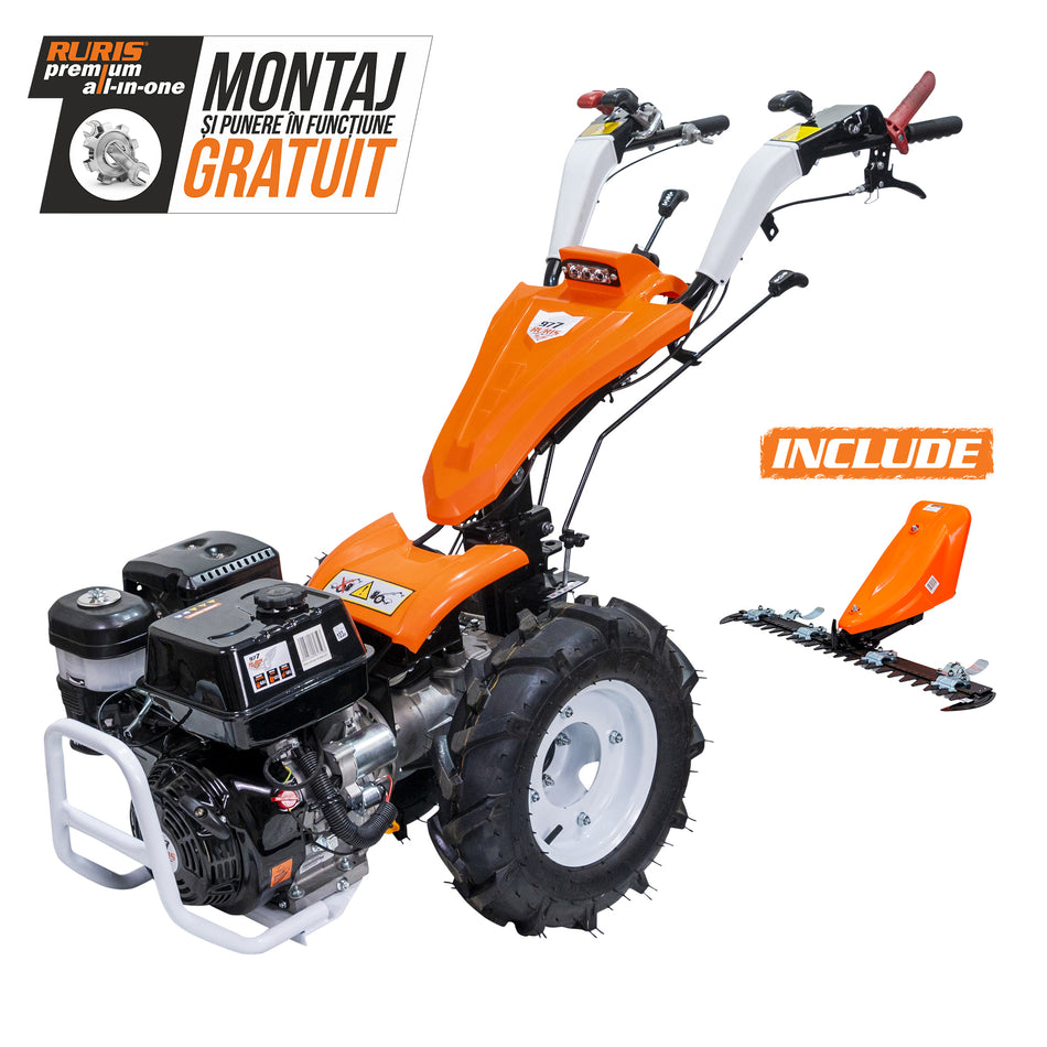 Motocultivator Ruris 977c + Lama De Cosit C977 16 Cp, 5 Viteze