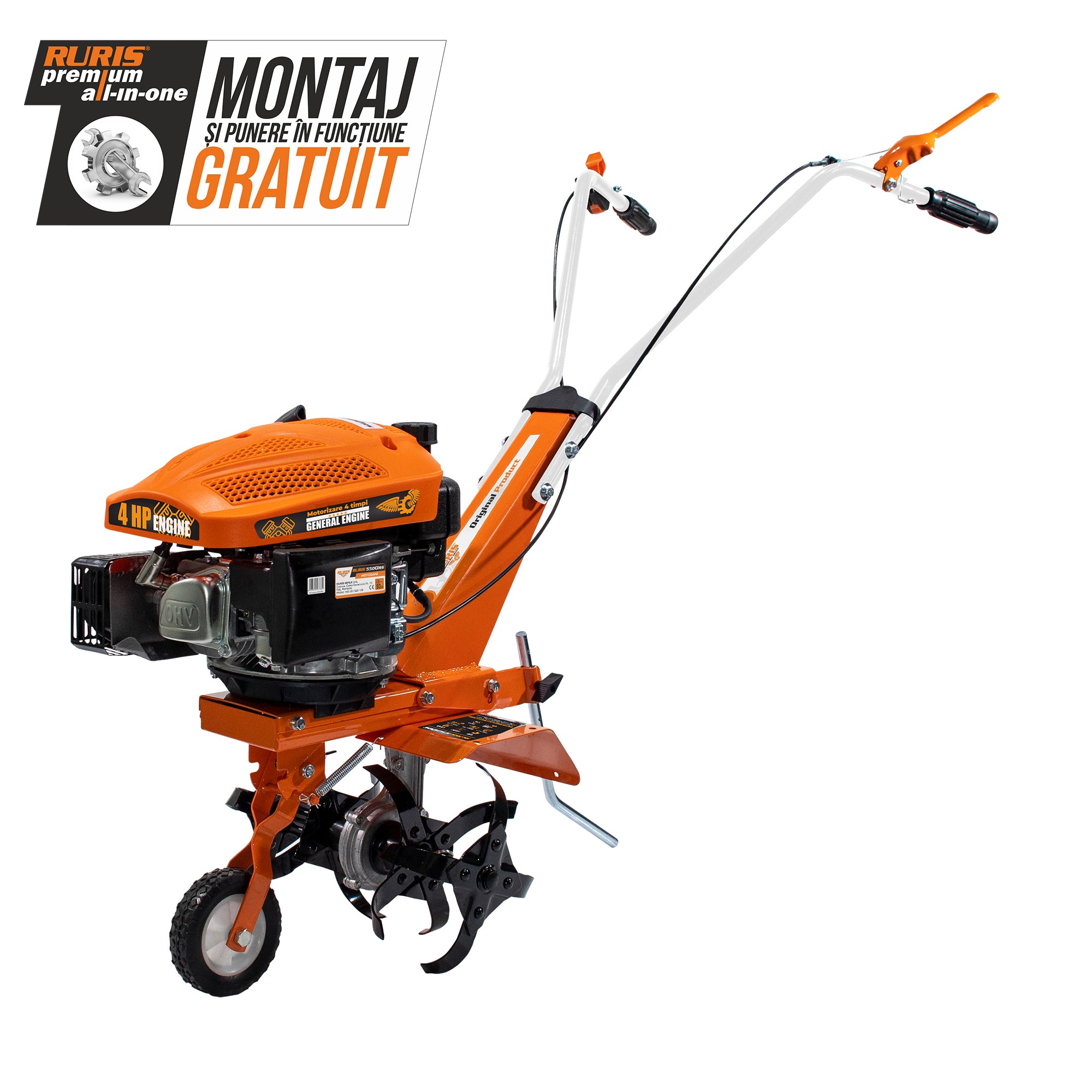 Motocultor Ruris 5500rs, 4 Cp, 36cm, Benzina