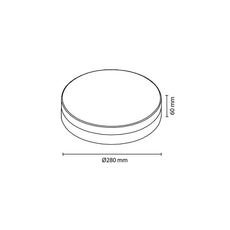 Plafonieră LED rotundă 28 cm 24W anti-blackout K-23022162