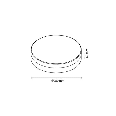 Plafonieră LED rotundă 28 cm 24W anti-blackout K-23022162