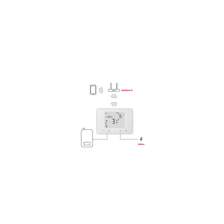 Termostat smart cu soft touch, Wi-Fi, programare săptămânală, Isnatch K-49683033