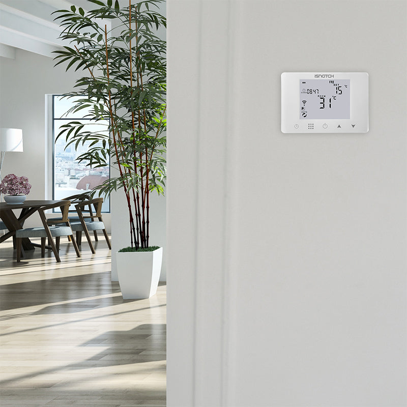 Termostat smart cu soft touch, Wi-Fi, programare săptămânală, Isnatch K-49683033