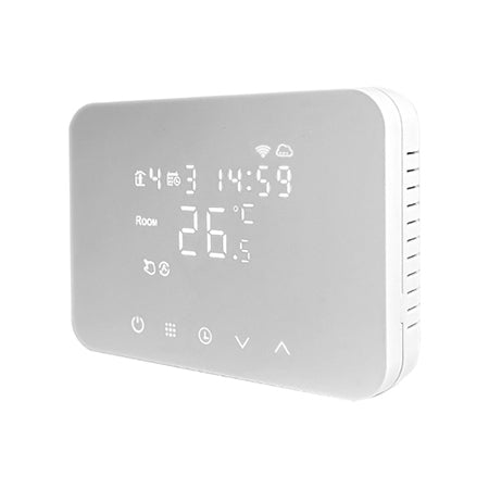Termostat smart soft touch Wi-Fi cu programare, touch alb, funcții vocale Isnatch K-49683034