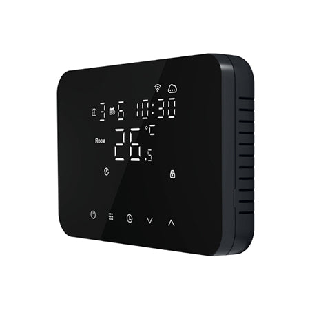 Termostat inteligent soft touch Wi-Fi negru, panou tactil, Isnatch K-49683035