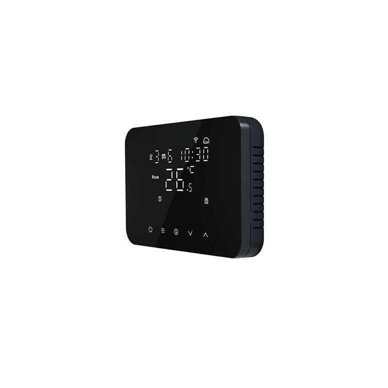 Termostat inteligent soft touch Wi-Fi negru, panou tactil, Isnatch K-49683035