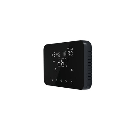 Termostat inteligent soft touch Wi-Fi negru, panou tactil, Isnatch K-49683035