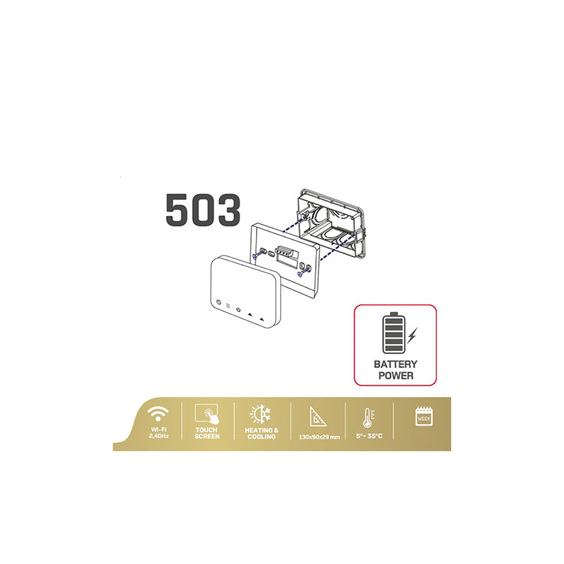 Termostat smart soft touch cu panou tactil Isnatch K-49683040