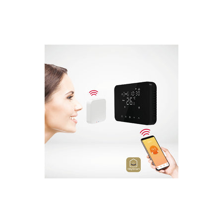 Termostat smart tip Zigbee cu panou soft touch, control vocal Wi-Fi Isnatch K-49683041