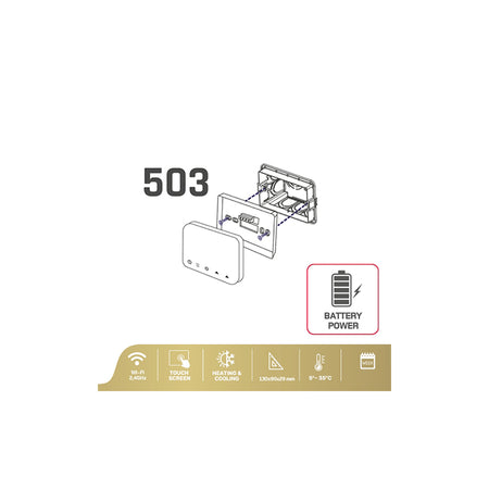 Termostat smart tip Zigbee cu panou soft touch, control vocal Wi-Fi Isnatch K-49683041