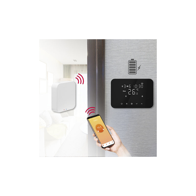 Termostat smart tip Zigbee cu panou soft touch, control vocal Wi-Fi Isnatch K-49683041