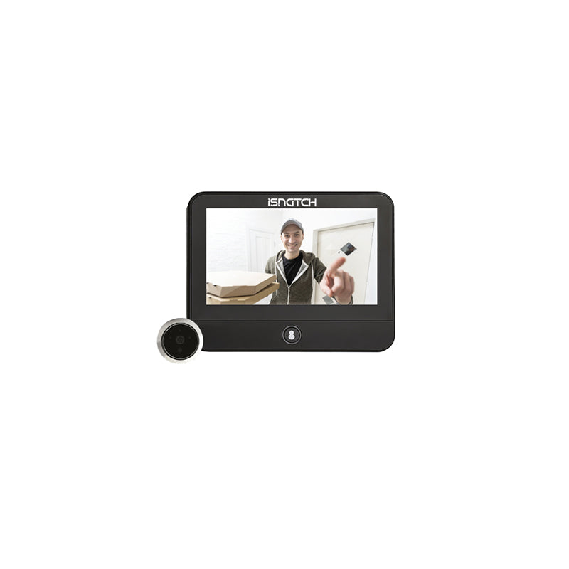 Vizor smart Wi-Fi cu monitor 4.3 inch, rezoluție 2K, detector mișcare și audio bidirecțional Isnatch K-67688470