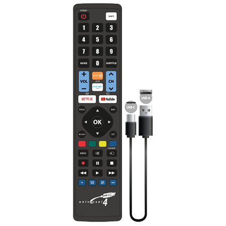 Telecomandă universală TV programabilă pentru 4 dispozitive, USB-C programabilă - JOLLYLINE K-JL3088USB