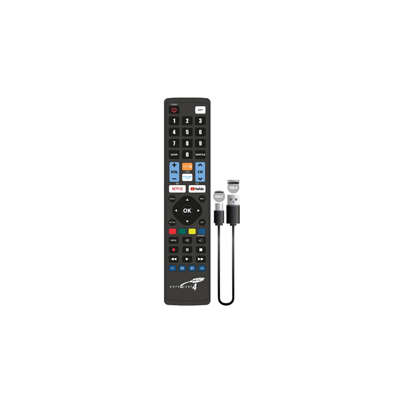 Telecomandă universală TV programabilă pentru 4 dispozitive, USB-C programabilă - JOLLYLINE K-JL3088USB