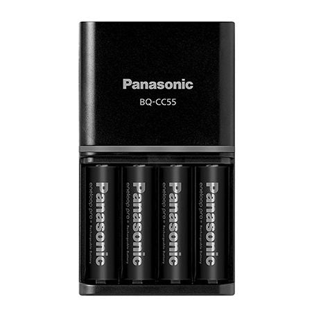 Încărcător 4 acumulatori AA 2500 mAh Panasonic Eneloop Pro Panasonic K-KJ55HCD40E
