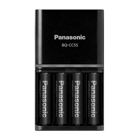 Încărcător 4 acumulatori AA 2500 mAh Panasonic Eneloop Pro Panasonic K-KJ55HCD40E