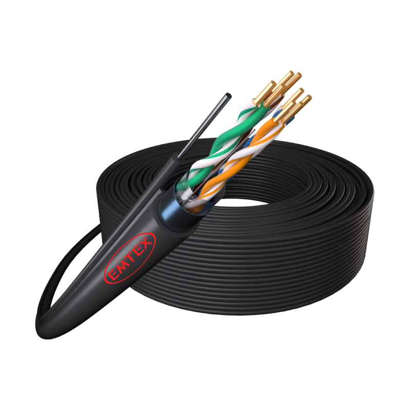 Cablu FTP Cat5E cu sufa, cupru, 305 m, 24AWG Emtex KAB-EMT15