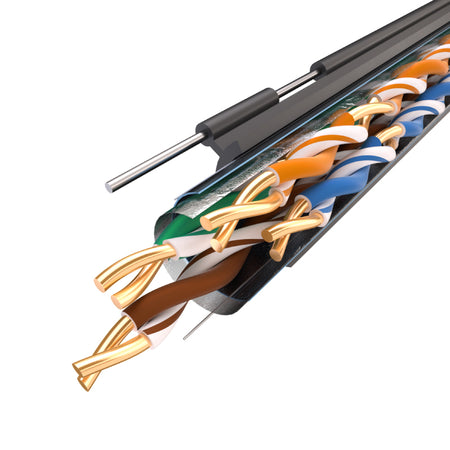 Cablu FTP Cat5E cu sufa, cupru, 305 m, 24AWG Emtex KAB-EMT15