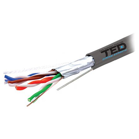 Cablu FTP Cat 5e, cupru 0.5 mm, sufa, 305 m, Ted Electric KAB-TED7