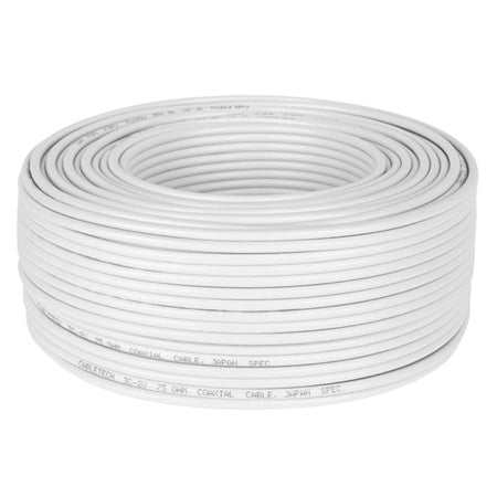 Cablu coaxial 3C2V alb, rola 100 m, cupru, diametru 5 mm KAB0001