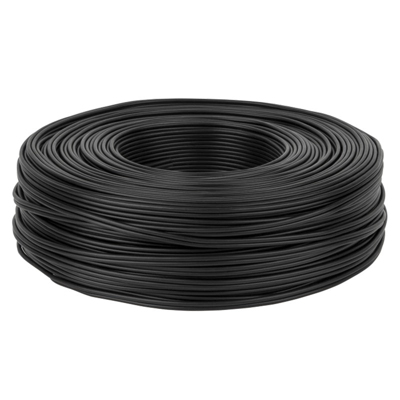 Cablu 2 fire negru HQ rolă 100 m KAB0200-1