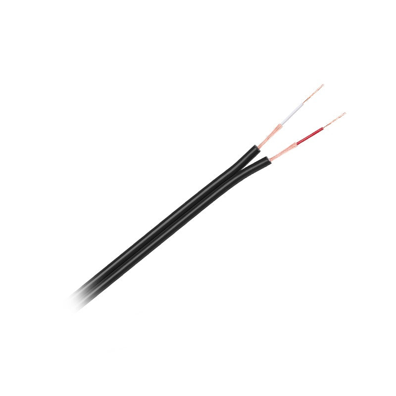 Cablu 2 fire negru HQ rolă 100 m KAB0200-1