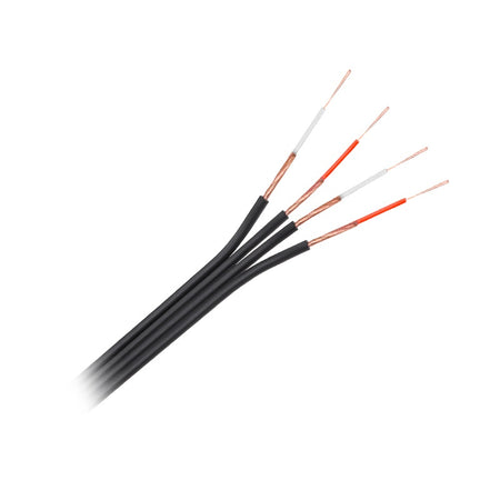 Cablu plat 4RCA negru pe rolă KAB0202