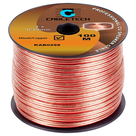 Cablu difuzor transparent 2 × 0.2 mm cupru audio KAB0299