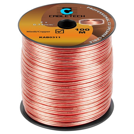 Cablu difuzor 0.75 mm transparent rola 100 m KAB0311