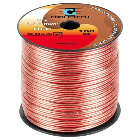 Cablu difuzor OFC cu 2 × 0.75 mm, rola 100 m KAB0313