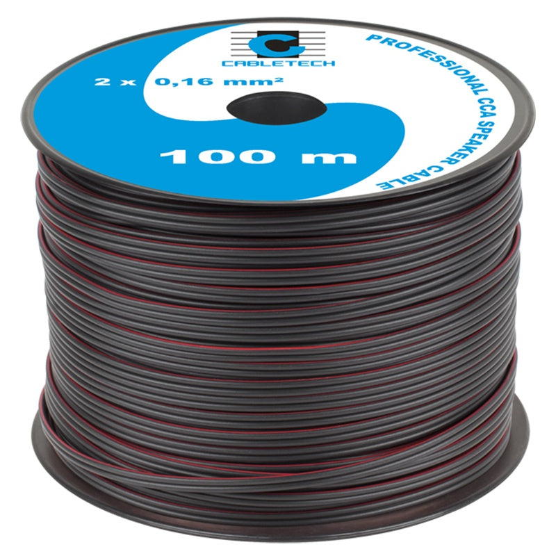 Cablu difuzor CCA 2 × 0.16 mm negru 100 m KAB0350