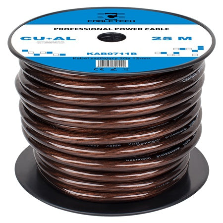Cablu putere CU-AL 2GA 33.62 mm², 25 m, negru Cabletech KAB0711B