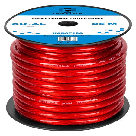 Cablu putere CU-AL 4GA, 21.15 mm², 25 m, roșu, Cabletech KAB0712A