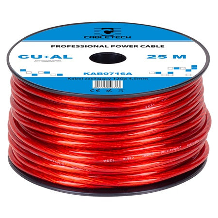 Cablu putere CU-AL 3.31 mm² 25 m roșu Cabletech KAB0716A