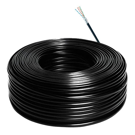 Cablu de rețea exterior UTP Cat5e din cupru de 0,5 mm pe rolă de 305 m cu manta PE neagră Hikvision KAB1LN5EO