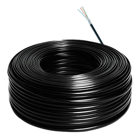 Cablu de rețea exterior UTP Cat5e din cupru de 0,5 mm pe rolă de 305 m cu manta PE neagră Hikvision KAB1LN5EO