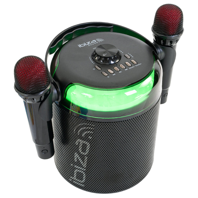 Boxa Karaoke Cu 2 Microfoane Wireless Bt/usb/msd/aux - Negru