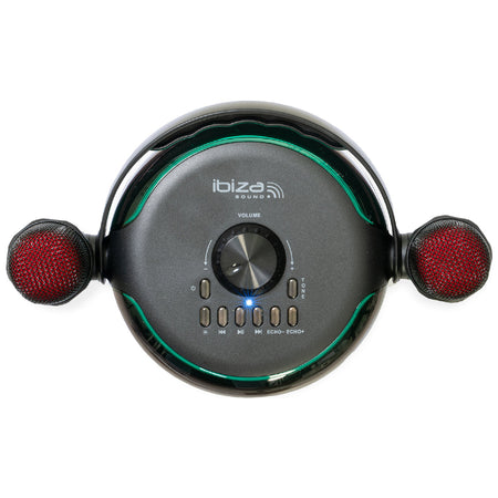 Boxa Karaoke Cu 2 Microfoane Wireless Bt/usb/msd/aux - Negru