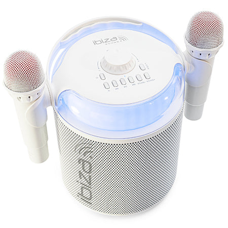 Boxă karaoke cu 2 microfoane wireless Bluetooth, USB, AUX Ibiza Sound