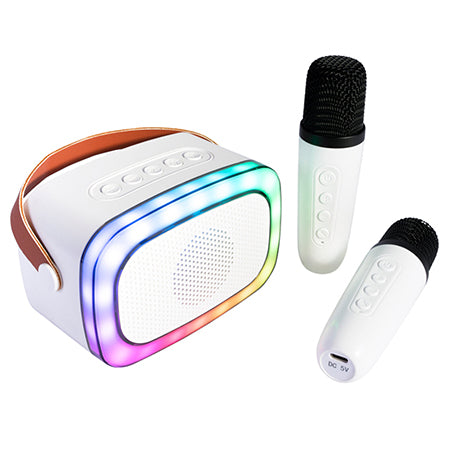 Boxă karaoke portabilă cu 2 microfoane, BT/USB/TWS, Party KARAKID20