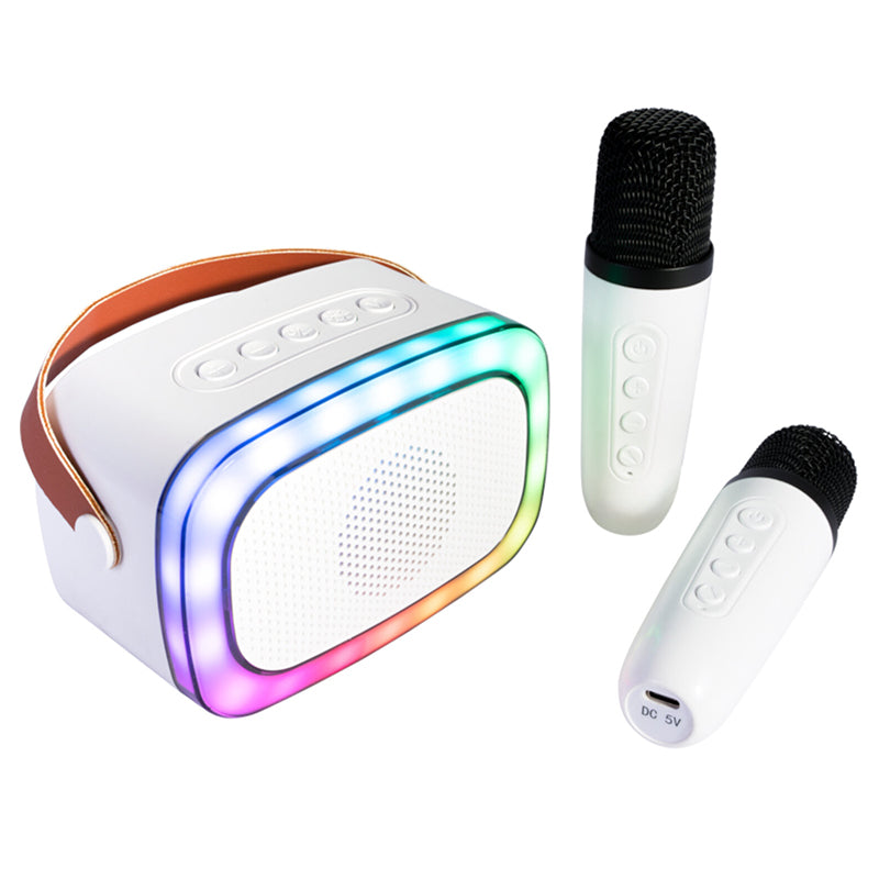 Boxă karaoke portabilă cu 2 microfoane, BT/USB/TWS, Party KARAKID20