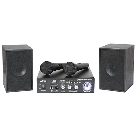 Set Karaoke Amplificator Usb 2mic+2 Boxe Model Nou