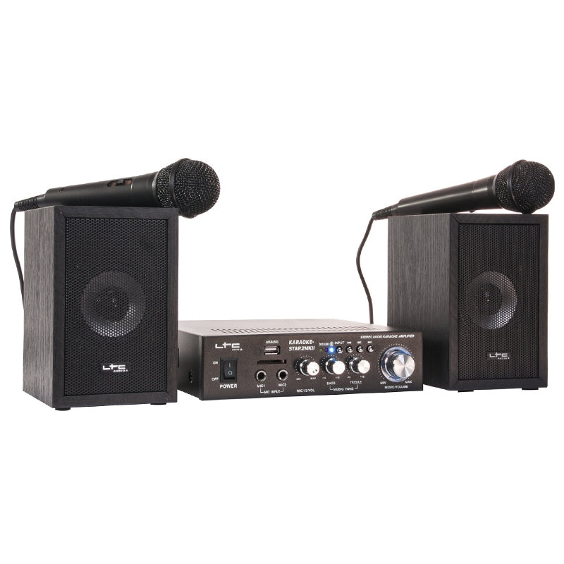 Set Karaoke Amplificator Usb 2mic+2 Boxe Model Nou