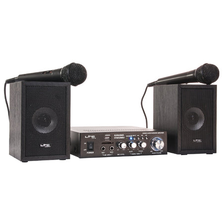 Set Karaoke Amplificator Usb 2mic+2 Boxe Model Nou