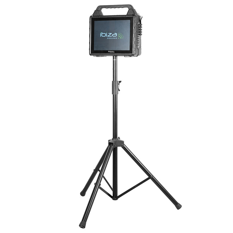 Set portabil karaoke cu ecran 14.1", 2 microfoane wireless, Bluetooth, Ibiza Sound KARAVISION