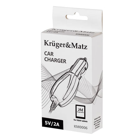 Alimentator auto pentru tabletă 5 V 2 A cu mufă 0,7 × 2,5 × 10 mm Kruger Matz KM0006