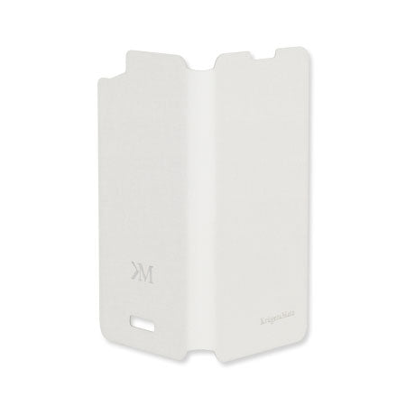 Flip cover alb Flow pentru telefon Kruger Matz KM0166