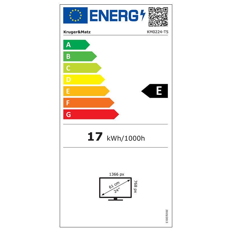 Televizor HD 24 inch 61 cm cu alimentare 220V și 12V Kruger Matz KM0224-T5