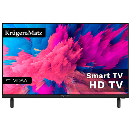 Televizor LED HD Smart VIDAA de 61 cm cu Wi-Fi și tuner DVB-T2/S2 Kruger Matz KM0224-V3