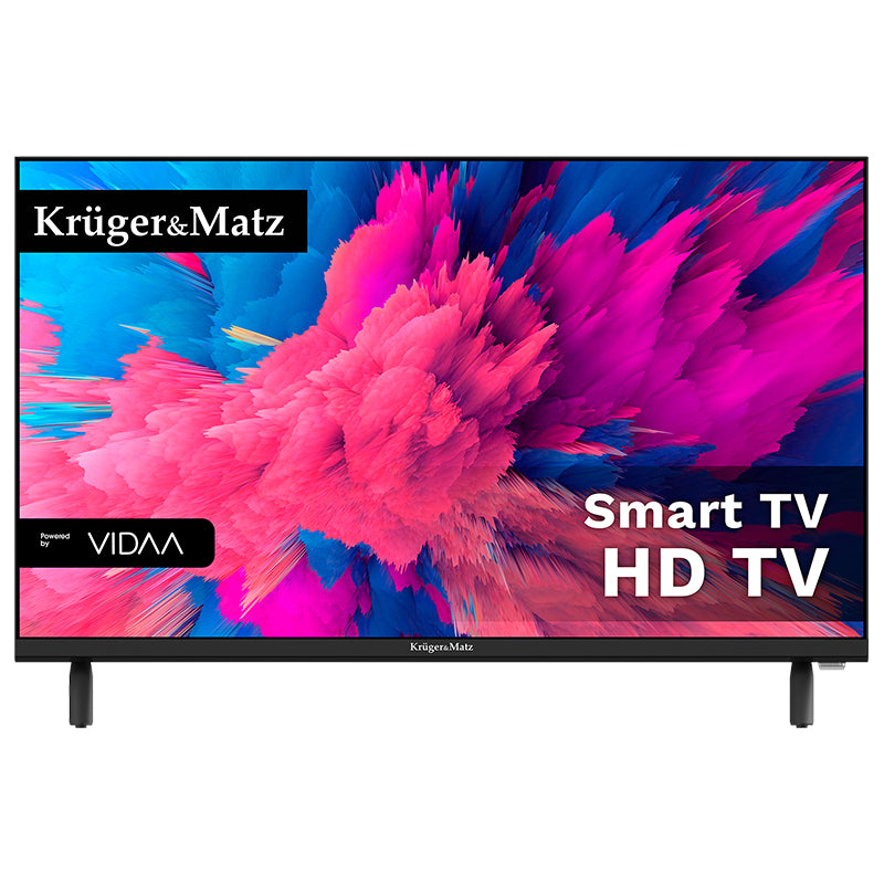 Televizor LED HD Smart VIDAA de 61 cm cu Wi-Fi și tuner DVB-T2/S2 Kruger Matz KM0224-V3